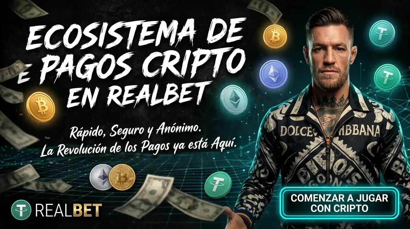 Pagos cripto en REALBET: BTC, ETH y USDT