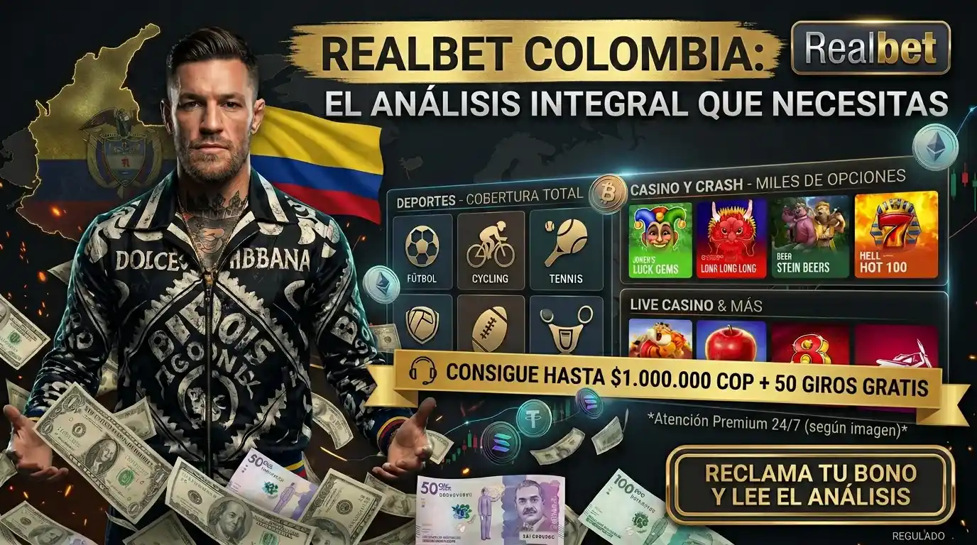 REALBET en Colombia: guía neutral de casino cripto y apuestas