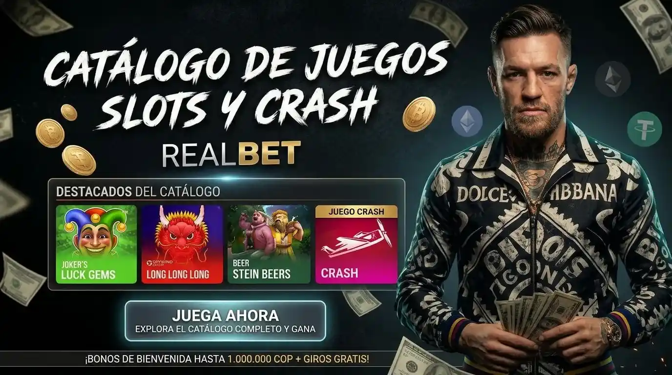 Catálogo de Juegos: Slots y Crash en REALBET